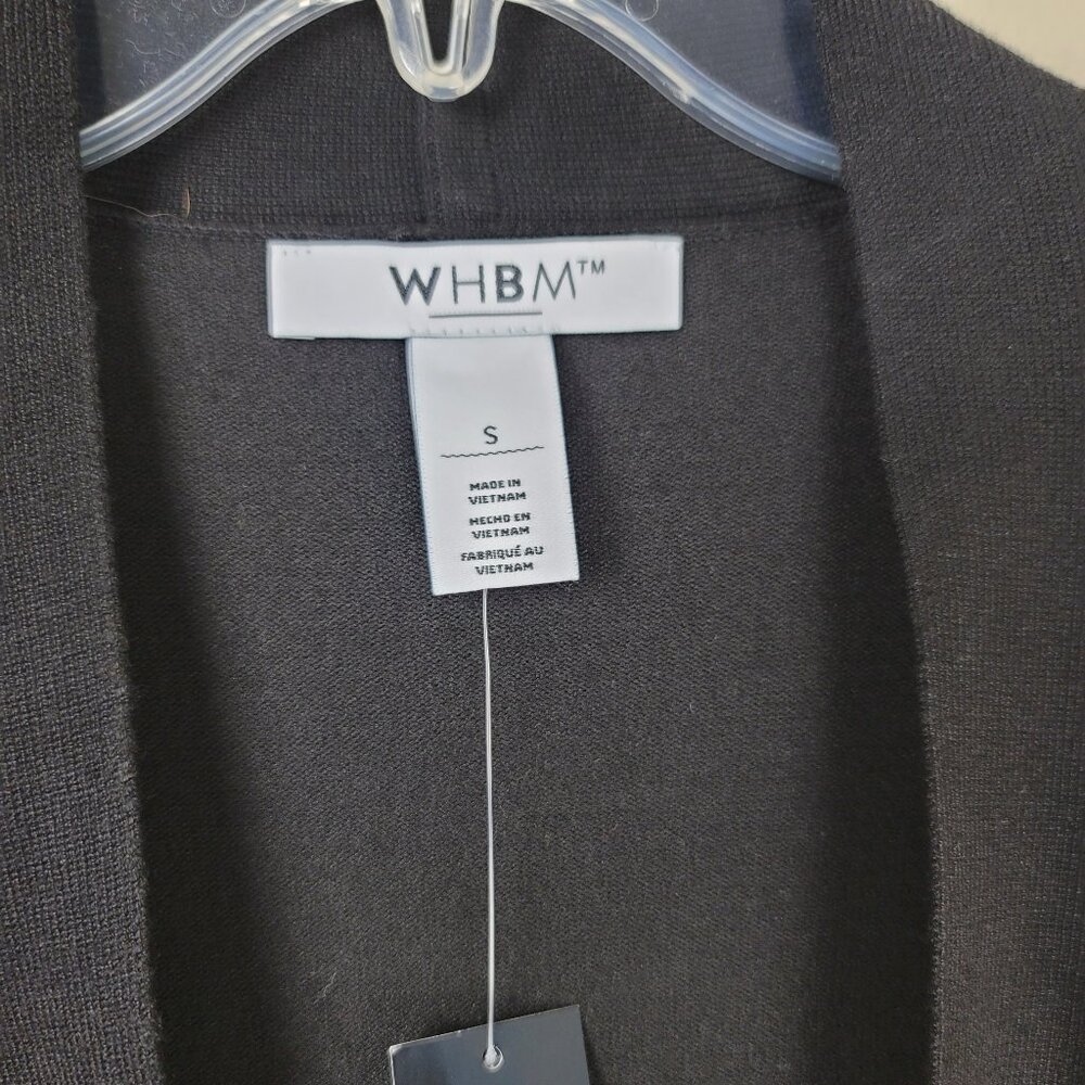 White House Black Market Black Open-Front Cardigan Sweater Sz Sm NWT - Picture 5 of 8